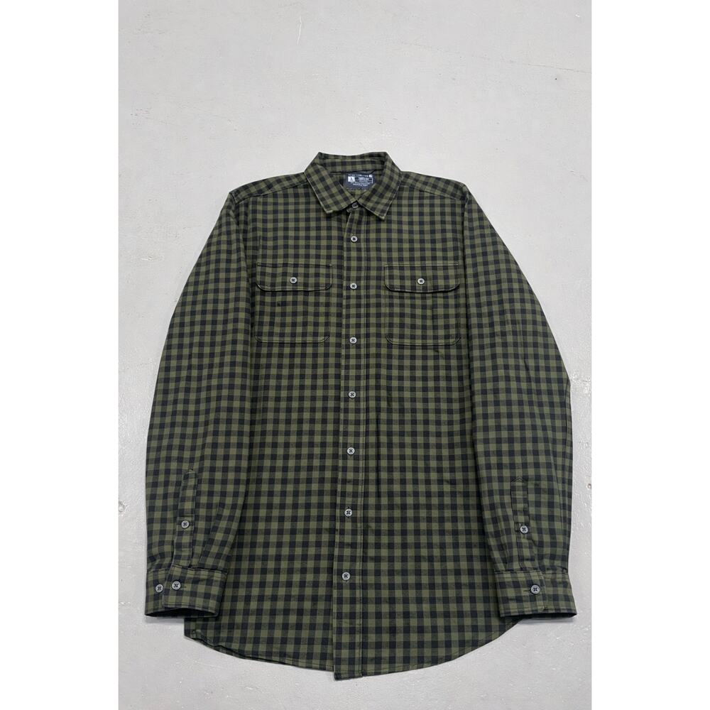 Carhartt Loose Fit Hubbard Heavy Soft Flannel Shirt Green Black Men’s LT‎